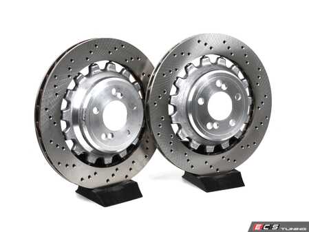 ES#5397082 - f87m2crrKT - Rear Brake Rotors - Pair (380x28mm) - Features SHW Performance cross-drilled rotors - SHW Performance - BMW