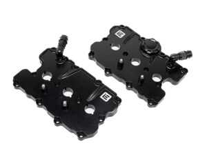 ES#5457203 - IEBACG2 - IE Aluminum Valve Covers - These billet aluminum valve covers permanently solve the cracking and leaking issues common with factory plastic units, while offering a premium anodized finish and adaptable PCV plumbing. - Integrated Engineering - Audi