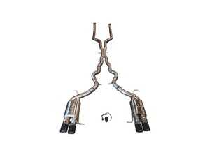 ES#5456897 - F10M5VSESBRRC - Valved Sport Cat-Back Stainless Exhaust System - 3.5" 1x1 Carbon Fiber Tips - 3.0" T304 Stainless Steel with Vacuum-Operated Valves & X-Pipe - Valvetronic Designs - BMW