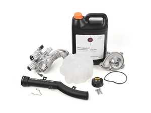 ES#5446869 - 11517550484KT4 - Performance Cooling System Refresh Kit - Black Metal Pipe - A high-performance cooling refresh kit, featuring aluminum water pump and thermostat for increased durability and longevity! - Assembled By ECS - MINI
