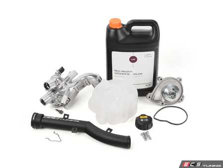 ES#5446869 - 11517550484KT4 - Performance Cooling System Refresh Kit - Black Metal Pipe - A high-performance cooling refresh kit, featuring aluminum water pump and thermostat for increased durability and longevity! - Assembled By ECS - MINI