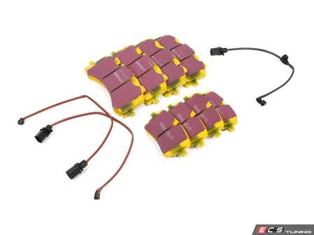 ES#5386487 - dp42279rKT - Front & Rear YellowStuff Performance Brake Pad Kit - Restore your braking power on all four corners with upgraded pads! - EBC - Audi