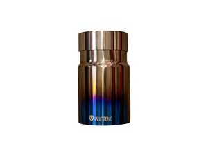 ES#5457405 - VTDTIPSW3040TIBR - Universal Single Exhaust Tip - 4.0" - Raw Burnt Titanium - 3.0" Inlet - 4.0" Outlet - Raw Burnt Titanium - Valvetronic Designs - Audi BMW Volkswagen Mercedes Benz MINI Porsche