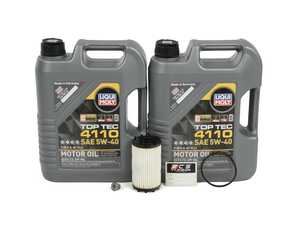 ES#5456788 - 06m198405fkt4KT - Liqui Moly Top Tec 4110 Engine Oil (5w-40) - Oil Service Kit - Meets Porsche C40, VW 511 00 specifications - Assembled By ECS - Audi