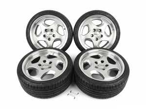 ES#5434611 - 5011-245-E34 - 17" Alzor Style 5011 Wheel and Tire Package - 245/40R17 - BMW E34 5-Series - 17x9 ET22 5x120 72.6CB - Black/Machined Lip With Silver Cover - With your choice of tires mounted and balanced for an easy install! - Alzor - BMW