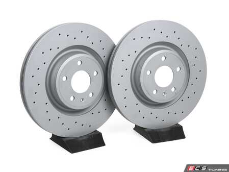 ES#4662418 - 95b615301mkt1KT - Front Brake Rotors - Pair (345x30) - Featuring Zimmermann Sport Cross-Drilled Rotors With "Coat Z" coating for corrosion resistance - Zimmermann - Porsche
