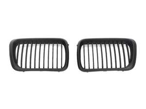 ES#1892381 - BM01-3602-B - Facelift Style Blackout Grille Set - Matte Black - E36 LCI - Add black out styling to your facelift E36 BMW in minutes! - ECS - BMW
