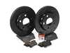 ES#2561650 - 8D0601DXSGMTKT - Performance Rear Brake Service Kit - Featuring ECS V5 Drilled & Slotted rotors and ECS EP24 Enthusiast Performance pads - Assembled By ECS - Audi
