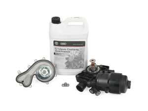 ES#5386538 - 059121008KKT2 - Water Pump / Thermostat Kit - 3.0 TDI - Includes necessary parts to replace the thermostat and water pump. - Assembled By ECS - Audi
