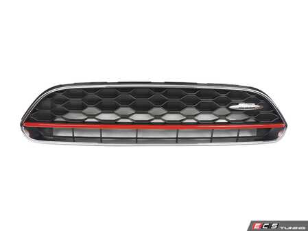 ES#4215130 - 51135A1A148 - JCW Grille LCI With Red Stripe - Complete front main grille with JCW logo, newer design - Genuine MINI - MINI