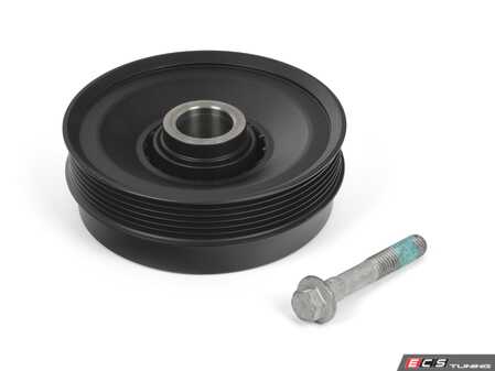 ES#4214840 - 11237525135KT2 - Crank Pulley With Dampener And Bolt Kit - Main crank pulley that is rotationally balanced - Assembled By ECS - MINI