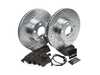 ES#3990057 - K6038 - Z23 Evolution Sport Brake Upgrade Kit - Front - Includes Z23 Carbon-Fiber Ceramic Brake Pads, Drilled & Slotted Zinc Plated Rotors, and stainless-steel hardware - Power Stop - BMW