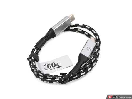 ES#4910730 - 000051446CB - Premium USB Adapter Cable - USB-C - USB-C to right-angle USB-C - Genuine Volkswagen Audi - Audi Volkswagen