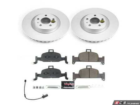 ES#4794804 - CRK8551 - Power Stop Z23 Evolution Sport Front Brake Kit (338mm) - A direct-fit upgrade with GEOMET coated plain rotors and low-dust carbon-fiber ceramic pads. - Power Stop - Audi