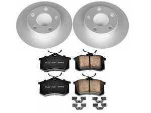 ES#3989362 - CRK940 - Power Stop Z23 Evolution Sport Rear Brake Kit (255mm) - A direct-fit rear brake upgrade with GEOMET coated rotors and low-dust carbon-fiber ceramic pads. - Power Stop - Audi