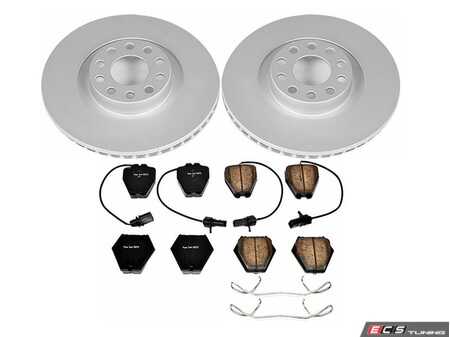 ES#3989367 - CRK948 - Power Stop Z23 Evolution Front Brake Kit (321mm) - A direct-fit front brake upgrade with GEOMET coated rotors and low-dust carbon-fiber ceramic pads. - Power Stop - Audi