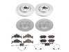 ES#4794805 - CRK8552 - Power Stop Z23 Evolution Sport Front & Rear Brake Kit (338mm/330mm) - A direct-fit upgrade with GEOMET coated plain rotors and low-dust carbon-fiber ceramic pads. - Power Stop - Audi