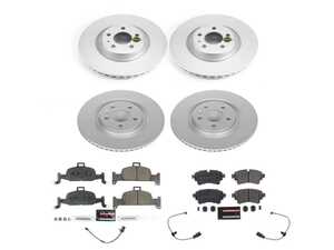 ES#4794805 - CRK8552 - Power Stop Z23 Evolution Sport Front & Rear Brake Kit (338mm/330mm) - A direct-fit upgrade with GEOMET coated plain rotors and low-dust carbon-fiber ceramic pads. - Power Stop - Audi