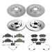 ES#4798392 - K8552 - Power Stop Z23 Evolution Sport Front & Rear Brake Kit (338mm/330mm) - A direct-fit performance upgrade with drilled & slotted zinc-plated rotors and low-dust carbon-fiber ceramic pads. - Power Stop - Audi