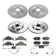 ES#4798392 - K8552 - Power Stop Z23 Evolution Sport Front & Rear Brake Kit (338mm/330mm) - A direct-fit performance upgrade with drilled & slotted zinc-plated rotors and low-dust carbon-fiber ceramic pads. - Power Stop - Audi