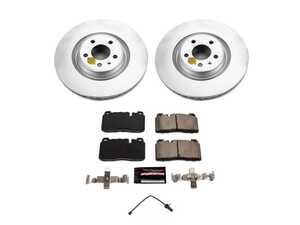 ES#4795008 - CRK9025 - Power Stop Z23 Evolution Sport Front Brake Kit (345mm) - A direct-fit upgrade with GEOMET coated plain rotors and low-dust carbon-fiber ceramic pads. - Power Stop - Audi