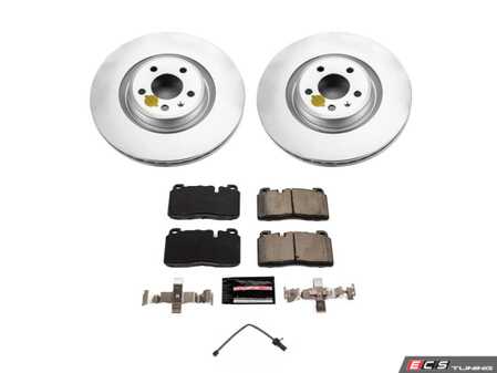 ES#4795008 - CRK9025 - Power Stop Z23 Evolution Sport Front Brake Kit (345mm) - A direct-fit upgrade with GEOMET coated plain rotors and low-dust carbon-fiber ceramic pads. - Power Stop - Audi