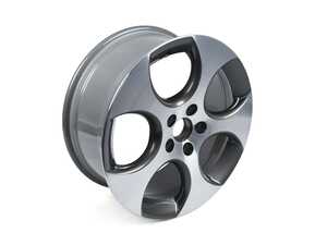 ES#2575823 - 1K0601025AM16ZKT - 18" Detroit Wheels - Set Of Four  - 18"x7.5" ET51 5x112 - Grey-Metallic. Includes center caps - Genuine Volkswagen Audi - Volkswagen