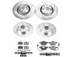 ES#3990427 - K7919 - Power Stop Z23 Evolution Sport Front & Rear Brake Kit (312mm/245mm) - A complete performance brake upgrade featuring drilled & slotted rotors and low-dust carbon-fiber ceramic pads. - Power Stop - Audi