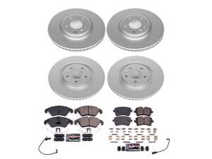 ES#4794956 - CRK8883 - Power Stop Z23 Evolution Sport Front & Rear Brake Kit (320mm/330mm) - A direct-fit upgrade with GEOMET coated plain rotors and low-dust carbon-fiber ceramic pads. - Power Stop - Audi