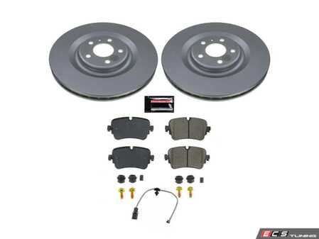 ES#4794807 - CRK8571 - Power Stop Z23 Evolution Sport Rear Brake Kit (350mm) - A direct-fit upgrade with GEOMET coated plain rotors and low-dust carbon-fiber ceramic pads. - Power Stop - Audi