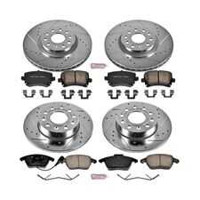 ES#3157202 - K5363 - Power Stop Z23 Evolution Sport Front & Rear Brake Kit (312mm/260mm) - A direct-fit upgrade with drilled & slotted zinc-plated rotors and low-dust carbon-fiber ceramic pads. - Power Stop - Audi Volkswagen