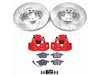 ES#4800585 - KC914 - Power Stop Z23 Evolution Sport Front Brake Kit with Calipers (312mm) - A direct-fit upgrade with drilled & slotted zinc-plated rotors, red powder-coated calipers, and low-dust carbon-fiber ceramic pads. - Power Stop - Volkswagen