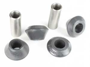ES#5470593 - PFF5-1702H - Front Control Arm Outer Bushings - Heritage  - Classic grey polyurethane bushings restore E21 steering while preserving original aesthetics. - Powerflex - BMW