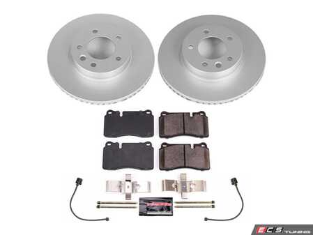 ES#4794927 - CRK8821 - Power Stop Z23 Evolution Sport Front Brake Kit (330mm) - A direct-fit upgrade with GEOMET coated plain rotors and low-dust carbon-fiber ceramic pads. - Power Stop - Volkswagen