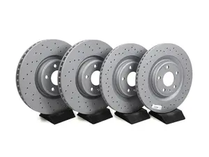 Front & Rear Cross Drilled Rotor Set (350x34mm/330x22mm)