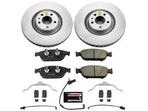 ES#3989100 - CRK6129 - Power Stop Z23 Evolution Sport Coated Front Brake Kit (356mm) - A complete front-wheel daily-driver upgrade featuring high-carbon smooth Geomet coated rotors and low-dust carbon-fiber ceramic pads. - Power Stop - Audi