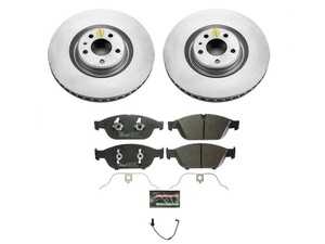 ES#4795390 - ESK6129 - Power Stop Euro-Stop Premium Front Brake Kit (356mm) - An authentic OE-specification front braking solution featuring European-sourced pads, high-carbon smooth Geomet coated rotors, and strict ECE-R90 certification. - Power Stop - Audi