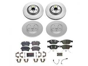 ES#4795392 - ESK6130 - Power Stop Euro-Stop Premium Front & Rear Brake Kit (356mm/330mm) - An authentic OE-specification 4-wheel braking solution featuring European-sourced pads, high-carbon smooth Geomet coated rotors, and strict ECE-R90 certification. - Power Stop - Audi