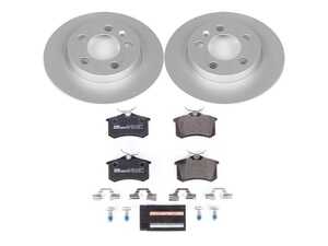 ES#3145449 - ESK3093 - Power Stop Euro-Stop Rear Brake Kit (239mm) - A direct-fit upgrade with GEOMET coated plain rotors and ECE-R90 certified Pagid brake pads. - Power Stop - Audi