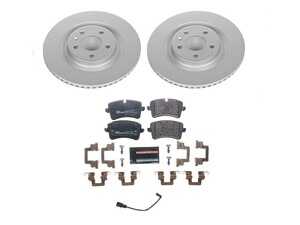 ES#4795394 - ESK6139 - Power Stop Euro-Stop Premium Rear Brake Kit (330mm) - An authentic OE-specification rear braking solution featuring European-sourced pads, high-carbon smooth Geomet coated rotors, and strict ECE-R90 certification. - Power Stop - Audi