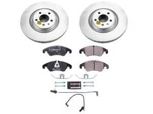 ES#4795395 - ESK6140 - Power Stop Euro-Stop Premium Front Brake Kit (345mm) - An authentic OE-specification front braking solution featuring European-sourced pads, high-carbon smooth Geomet coated rotors, and strict ECE-R90 certification. - Power Stop - Audi