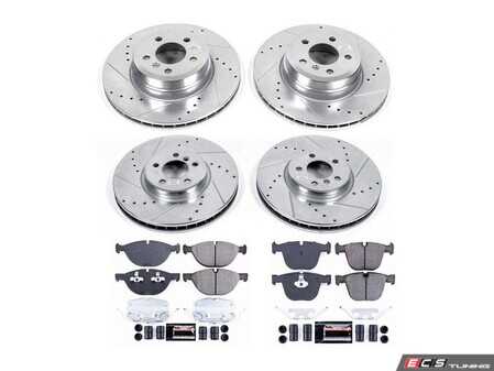 ES#4798325 - K8442 - PowerStop Z23 Evolution Sport Brake Upgrade Kit - Z23 sport brake kit with drilled/slotted rotors for X6 50i - Power Stop - BMW