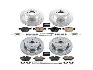 ES#3525687 - K6417 - Z23 Evolution Sport Brake Kit - Front & Rear - The ideal choice for enthusiasts who want to maintain a clean appearance on their wheels while enjoying a significant boost in braking responsiveness. - Power Stop - BMW