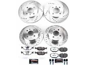 ES#3989898 - K4167-26 - Z26 Street Brake Kit  - Complete front and rear carbon-fiber performance braking for your E30 - Power Stop - BMW