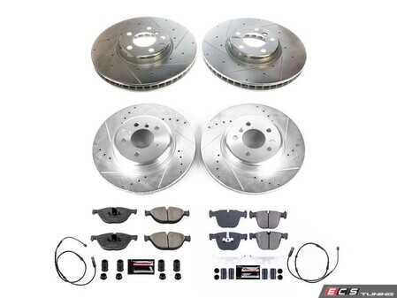 ES#4798522 - K8849 - PowerStop Z23 Evolution Sport Brake Upgrade Kit - Complete Z23 brake upgrade with drilled/slotted rotors for F01/F02 740. - Power Stop - BMW
