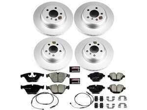 ES#4794352 - CRK7237 - PowerStop Z23 Evolution Geomet Coated Brake Kit - Complete Geomet Z23 brake refresh with sensors for F10 528i. - Power Stop - BMW