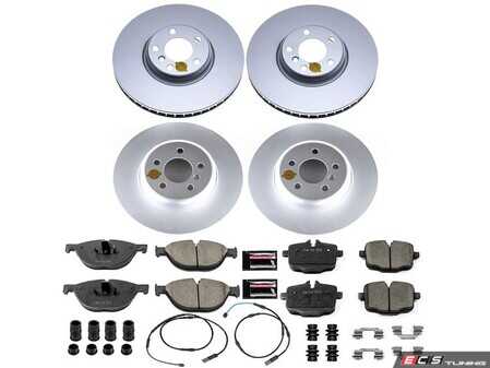 ES#4793950 - CRK6029 - PowerStop Z23 Evolution Geomet Coated Brake Kit - Geomet coated Z23 brake kit with sensors for 550i/650i. - Power Stop - BMW