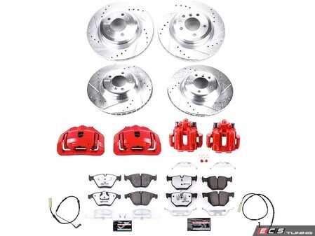 ES#4799500 - KC4094-26 - PowerStop Z26 Street Warrior Brake Kit - Complete Z26 brake kit with red calipers for 335i/335d - Power Stop - BMW