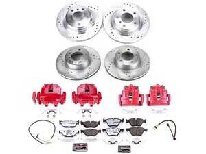 ES#4799514 - KC4103-26 - PowerStop Z26 Street Warrior Brake Kit - Direct-fit performance braking upgrade for the enthusiast-driven BMW 328i E9X. - Power Stop - BMW