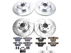 ES#3990429 - K7936 - Z23 Evolution Brake Kit  - Zinc-plated drilled and slotted Z23 performance brake refresh for xDrive. - Power Stop - BMW